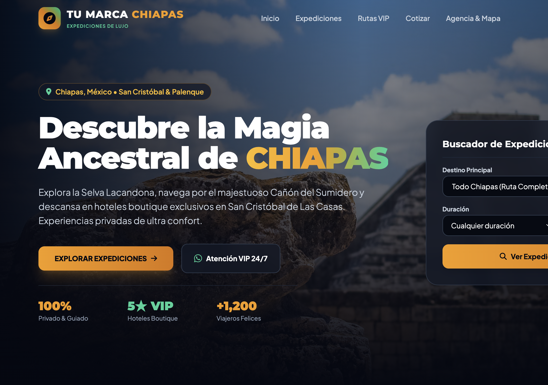 Sitio web para agencias de viajes